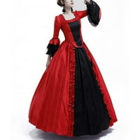Srednjovjekovna haljina za žene, ženske vintage renesanse viktorijanski kostim haljina četverokutna
