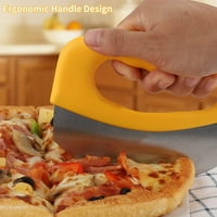 Premium rezač za pizzu - Super oštrog oštrica od nehrđajućeg čelika za pizze Rocker Slicer sa zaštitnim