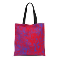 Platno torba torba mramorna reverzibilna crvena i plava apstraktna obična svijetla kraljevska torba