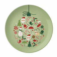 Mas Santa Claus Snjegović stablo Zelena ploča Dekorativni porculanski salver za večeru