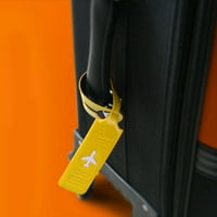 Deyuer CityStore prtljage Oznake sa imenom ID kartice Fleksibilna vodootporna svijetla boja Universal PVC prtljage Trupski turistički kofer Naljepnice za putovanja, crna