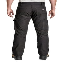 Dickies muške dvostruke dvostruke radne pantalone za ispiranje crne 30