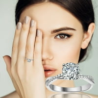 Prstenovi nakit Goldsilver Prsten Vjenčani prstenovi bijela rivestona Ženska veličina prstenovi