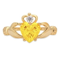 1.06ct srce oduzeto žuto simulirani dijamant 14k žuti zlatni godišnjica angažmana obložbi Veličina prstena