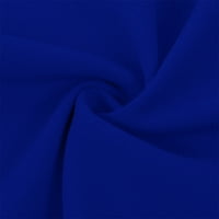 Haljine za žene Ženska V-izrez Kratki rukav Puna mini haljina Srednja duljina labava mini chemise blue