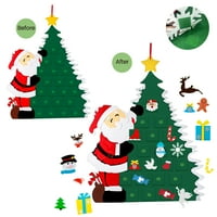 Filc christydry santa 3ft DIY igračka za djecu sa svjetlosnim niz viseći božićno ukrašavanje stabla