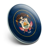 Rustikalna Utah Državna zastava utečeni u SAD-u Metal 1.1 Tipka za kapu za repel Pin Pinback