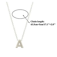 sićušno srebrna inicijalna ogrlica zlatna punjena ručno rađena personalizirana slova Choker Ogrlica
