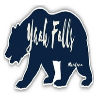Yaak Falls Montana Suvenir 3x frižider magnetni medvjed dizajn
