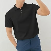 Muški proljetni ljetni modni labavi obračun ovratnik polo majice patentni košulja majica majica s kratkim