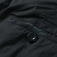 Zkozptok kratke hlače za muškarce Ljetni usmjereni znakovi Radne kratke hlače na srednjim strukom multi-džepne hlače casual kratke hlače, crna, l