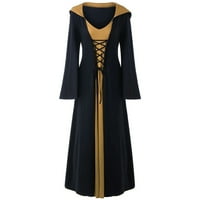 Ženska vintage gotička haljina s kapuljačom Renaissance Srednjovjekovna kostim korzet haljina haljina