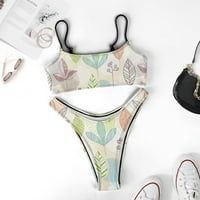 Aaiyomet bikinis visokog struka slatka podzemna grafova Halter bikini set kupaćih komičlica Women Criss