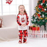 Babys Clear Clearence Božićni roditelj-dijete set plairana Print Home odjeća Pidžamas dvodijelni dječji