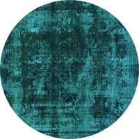Ahgly Company Zatvorena okrugla apstraktna tirkizna plava modernih prostirki, 6 'runda