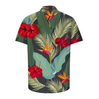 Havajske košulje za kuglanje za muškarce Kratki rukav tropski cvjetni ispisani redovito fit ljetno plaža