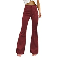 Plus size casual pants Rompers za žene ženske ženske corduroy flare hlače elastične struk Bell donje