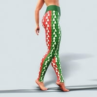 Tajice za žene Žene Božićni luk Stretch Ispiši sportske tajice Yoga hlače pantalone A XS