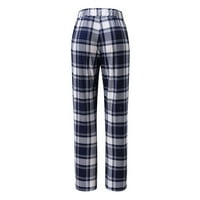Pantalone za žene proljetne modne casual plaid čipke pamuk mogu se nositi izvan kućnih hlača pidžame