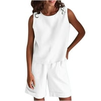 Ljetna ležerna odjeća za žene s toplim rukavima bez rukava s kratkim hlačama Bermuda kratke hlače sa