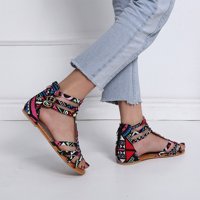Par ravnih boemskih sandala Ljetne žene cipele cool etničke sandale za obuću