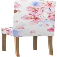 Peach Pearher Cherry Blossm Drveće leptire Stretch stolica Poklopac zaštitnog sjedala klizač za trpezariju