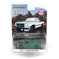 Dodge Ram 1. generacija, bijeli vučni kamion, vanjska igračka Ekskluzivna - zelena mašina, 51386-bgreen