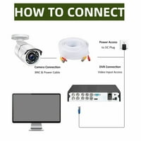 Na 50ft bijeli BNC video žičani kabel kompatibilan sa SDC-8440BC kabelom kamere