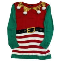 To je naše vrijeme djevojke crveni santa elf tunika tunika za božićni džemper srednje 8