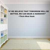 Ako vjerujemo da će sutra biti bolje da možemo nositi poteškoće s Thictom Hanh motivacijskom životu