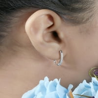 Kolekcija DazzlingRock okrugla bijela dijamantna fancy J u obliku klasičnog šarženja za žene u srebru