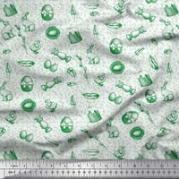 SOIMOI poliester crep tkanina pilić, jaje i zečje životinjski ispis tkanina od dvorišta široko