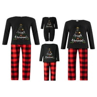Klasična božićna pidžama za obitelj - podudaranje pidžama za parove i djecu, kaj