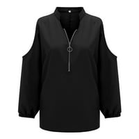 B91XZ Slatke košulje za žene Žene Tunic Top Solid Color Color Color Top Majica Kratki rukav V-izrez