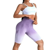 Ženski Activewear Sports Hotsas High Stretch Ombre kratke hlače ljubičasta m