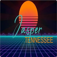 Jasper Tennessee Vinil Decal Stiker Retro Neon Dizajn