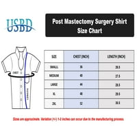 Post mastektomija Hirurgija Košulja za oporavak reverl ovratnik Camisole sa drenažnim džepovima Veličina: XL, Boja: maslina
