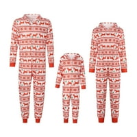 Usklađivanje obiteljske božićne pidžame dugih rukava Zip up kapuljače za praznične jamke za odrasle