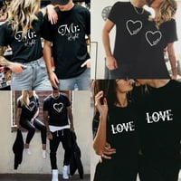Pokloni majice vrši valentinovu bluzu za parove za parove za parove košulje Ispis Kratki dan Love T