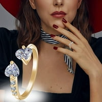 prstenovi za teen djevojke, dame modni dijamantski modni otvor kreativni ljubavni ženski prsten nakit