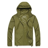 Žene Muškarci Vodootporna jakna vjetra na otvorenom Sportski brzi suhi kaput, vojska zelena, XL