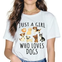 Samo djevojka koja voli pse - smiješna majica šteneta