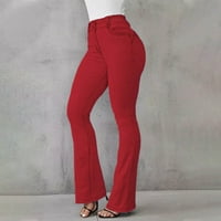 Funicet Ženske hlače Žene Modni uzorni džepni pantalone lagano pantalone traper