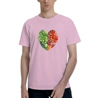 Voće i povrće i povrće Muška majica kratkih rukava ružičasta 6x-velika