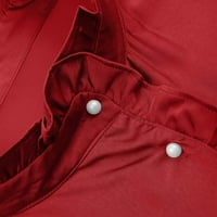 FVWitlyh crvena flannel košulja Žene žene plus veličina Flannel plairana košulja Roll up dugi rukav