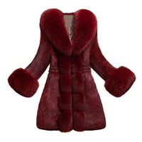 Ženski kaput zimski topli dugačak rukav čvrsti kaput za plišano jaknu topli i meki zimski kaput xxxxxl