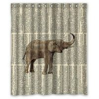 Hellodecor Baby Elephant Tuš za tuširanje poliesterska tkanina Kupaonica Ukrasna veličina zavjesa