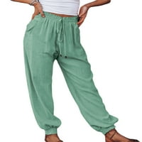 Blotona široka noga jogger duge hlače za žene labavi visoki struk nacrtač pojačanih struka harem hlače