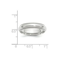 Čvrsti 10k bijeli zlatni milgrain Comfort Fit muške vjenčane prsten veličine 12