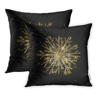 Grafički pjenušava zlatno pahulje za božićnu godinu zimskih veselih jastuka jastučni jastuk na poklopcu 2